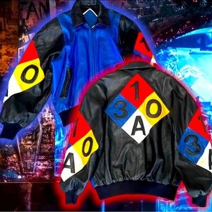 💎ViNTaGe💎 MiCHaeL HoBaN’s NoRTH BeaCH 🏝 LeaTHeR Co HaZMat JaCKeT ☢️🧥